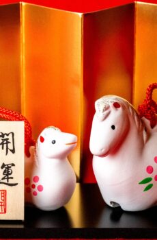 干支土鈴　午　親子